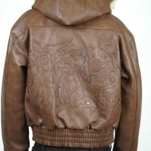 Maison52 Brown Aborned Jacket f
