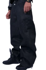 Triple Zip Waxed Denim