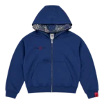 Maison52 Double Hooded Zip Navy Hoodie