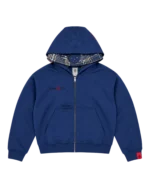 Maison52 Double Hooded Zip Navy Hoodie