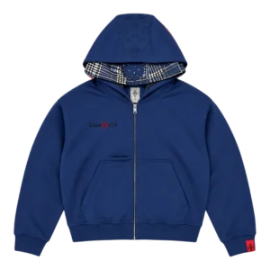 Maison52 Double Hooded Zip Navy Hoodie