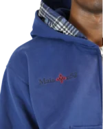 Maison52 Double Hooded Zip Navy Hoodiesd