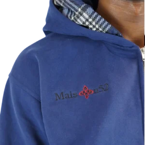 Maison52 Double Hooded Zip Navy Hoodiesd